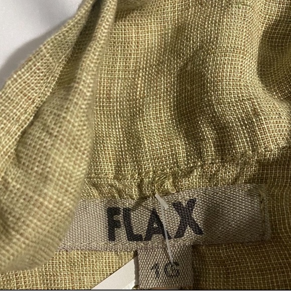 NWT Flax 100% Linen Comfy Button Down Low Pockets Shirt - Picture 9 of 12